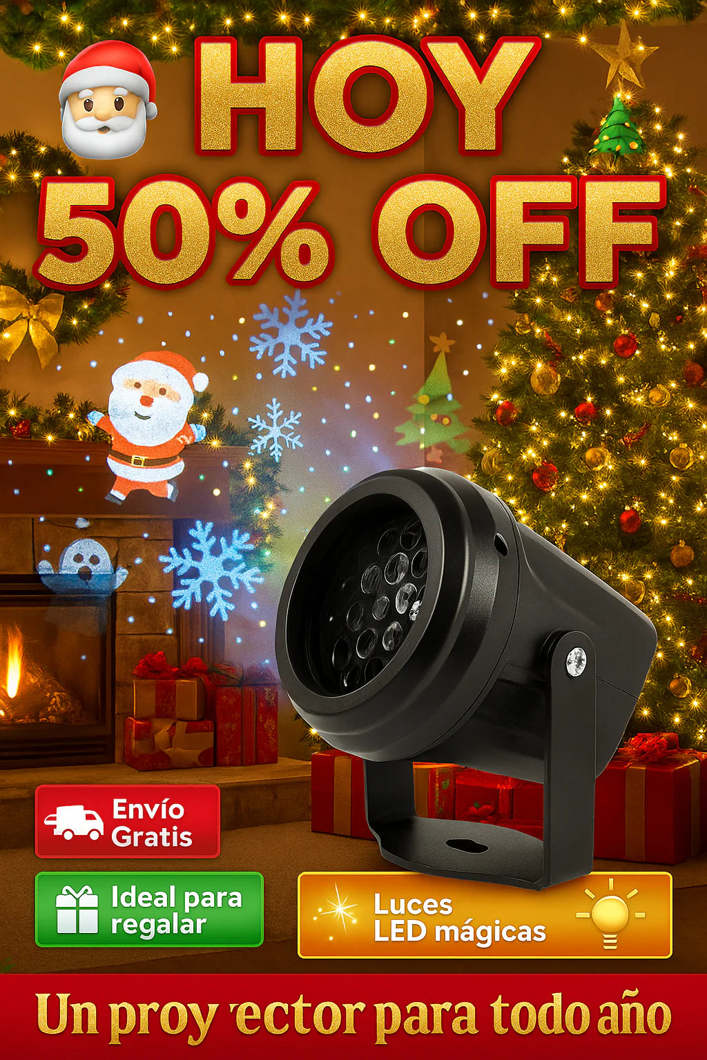 LumiXmas™ | Proyector Navideño y Haloween 3D