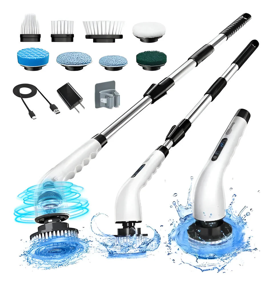 CEPILLO DE LIMPIEZA ELÉCTRICO GIRATORIO 9 EN 1