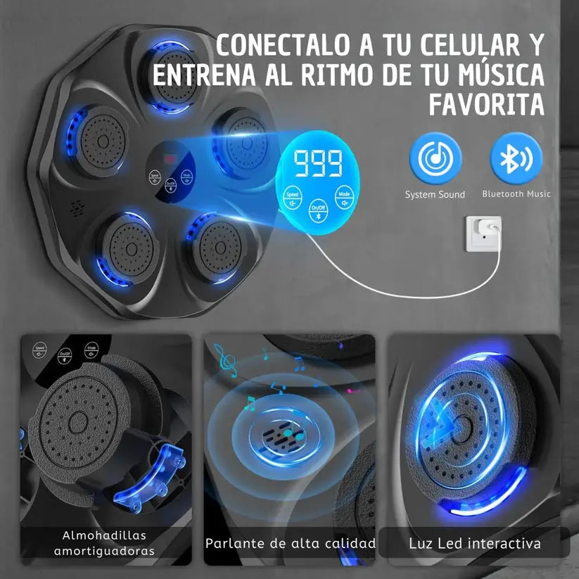 BoxBeat | Tablero de boxeo musical 6 Golpes!!- GRATIS guantes de box!!